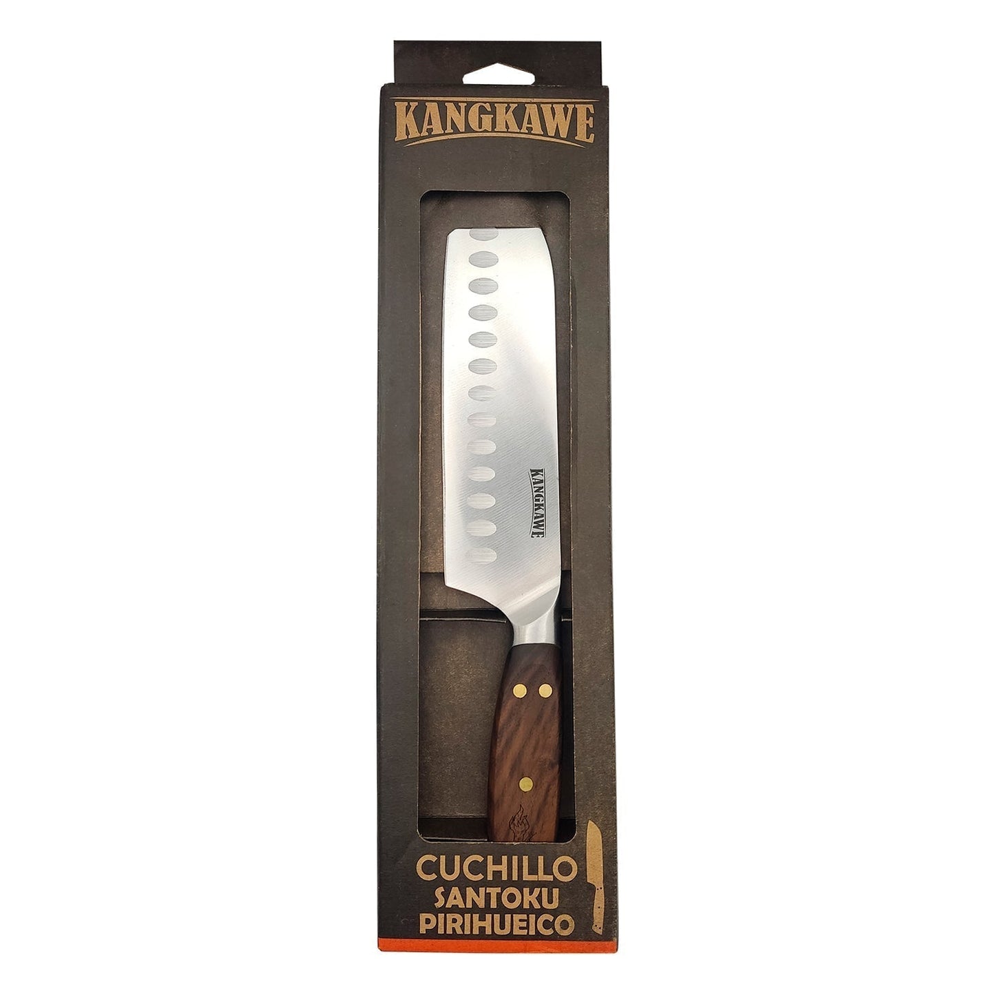 Cuchillo 7 Pulgadas Santoku Pirihueico Kangkawe5#Acero