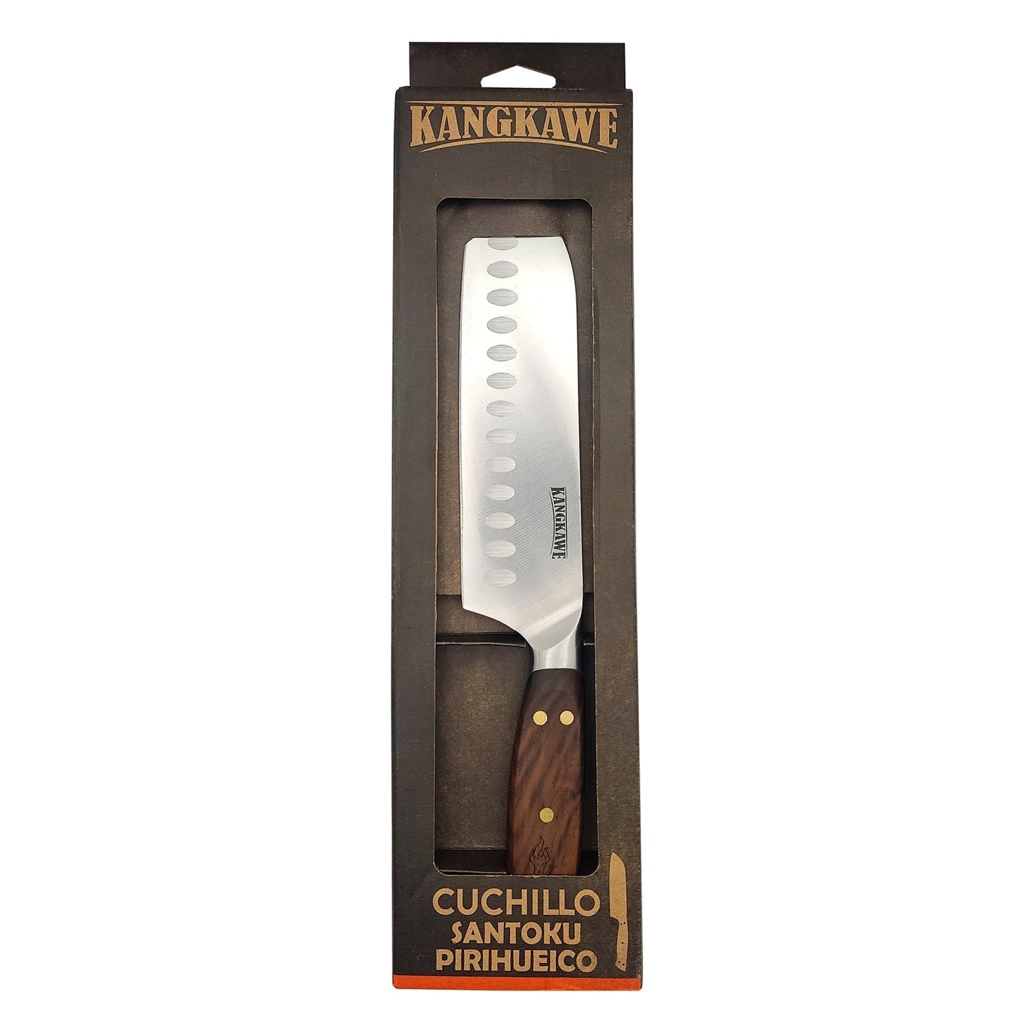 Cuchillo 7 Pulgadas Santoku Pirihueico Kangkawe5#Acero