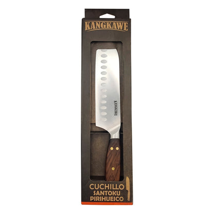 Cuchillo 7 Pulgadas Santoku Pirihueico Kangkawe5#Acero