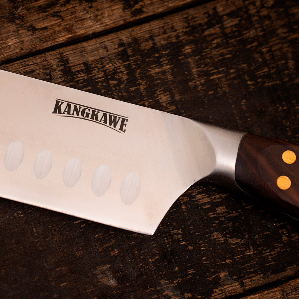 Cuchillo 7 Pulgadas Santoku Pirihueico Kangkawe2#Acero