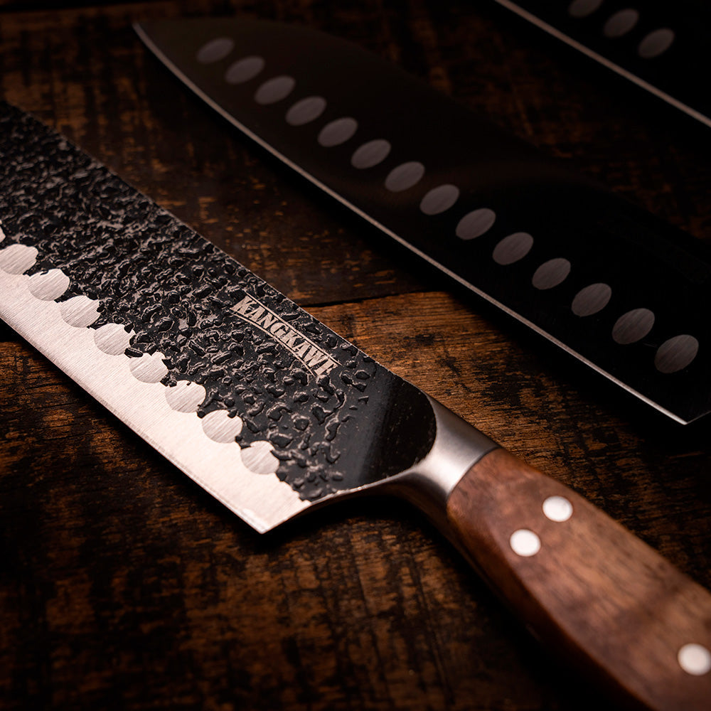 Cuchillo 7 Pulgadas Santoku Pulmahue Kangkawe2#Acero