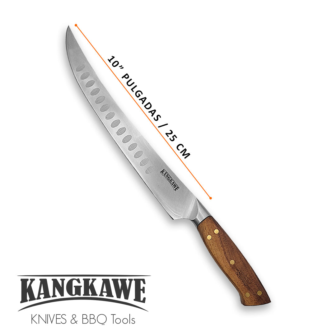 Cuchillo 10 Pulgadas Carnicero Curvo Pro Kangkawe4#Acero