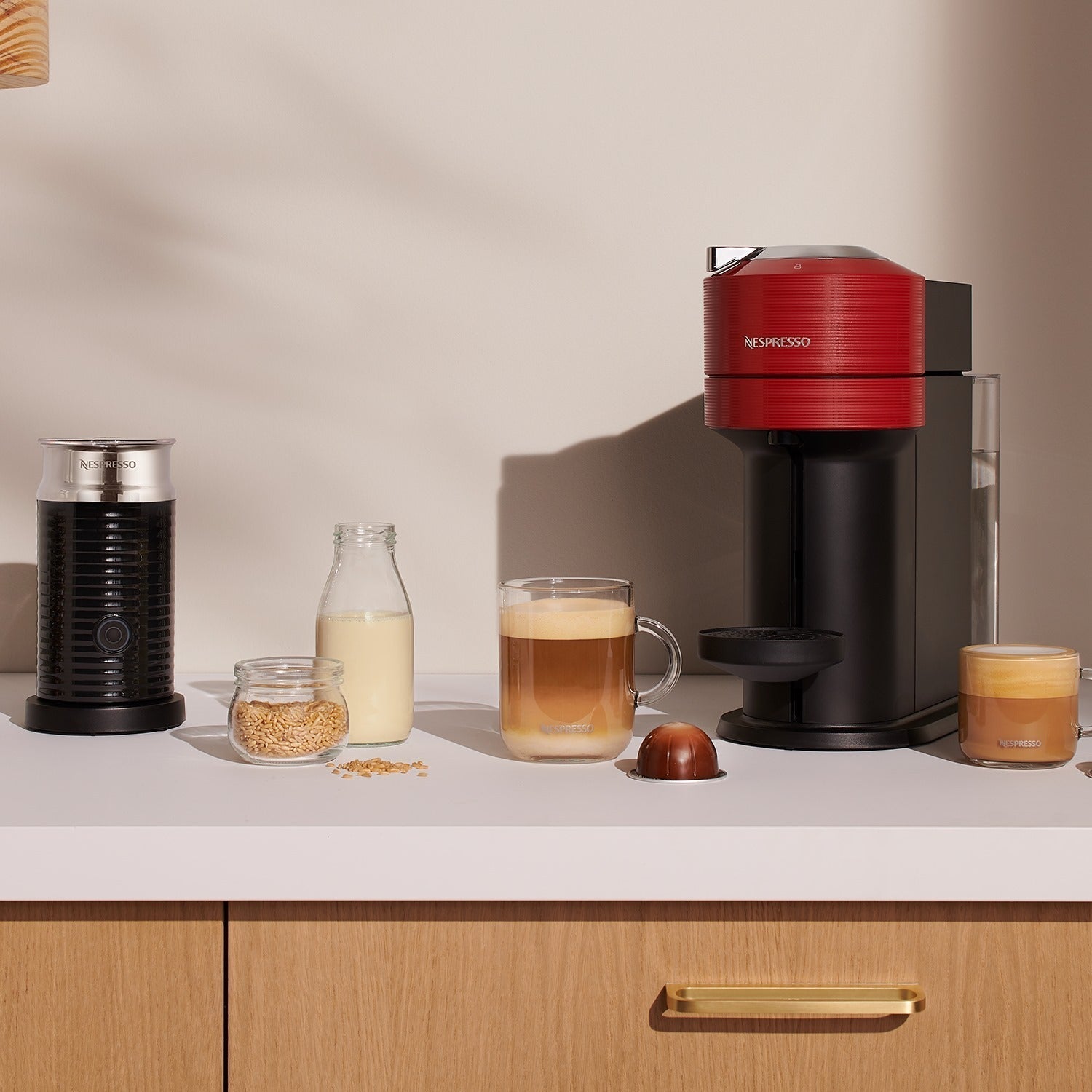 Cafetera Vertuo Next Con Espumador Aeroccino 3 Nespresso3#Rojo / Rojo