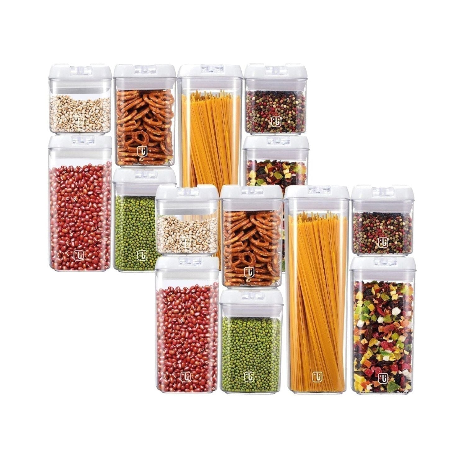 Pack 14 Contenedores Herméticos Plásticos Simplit4#Blanco