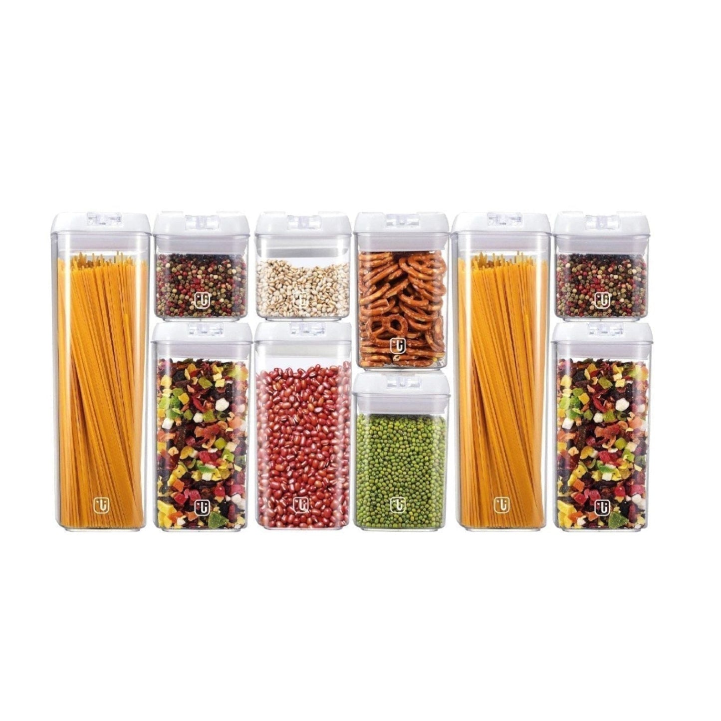 Pack 10 Contenedores Herméticos Plástico Simplit1#Blanco