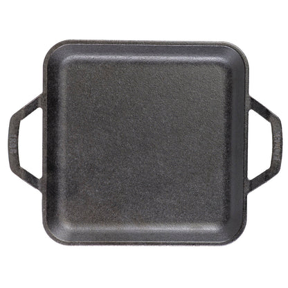 Plancha Grill Cuadrada Con Doble Asa Lodge Cast Iron4#Negro