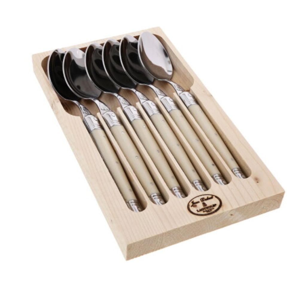 Set 6 Cucharas De Mesa Laguiole Jean Dubost2#Blanco