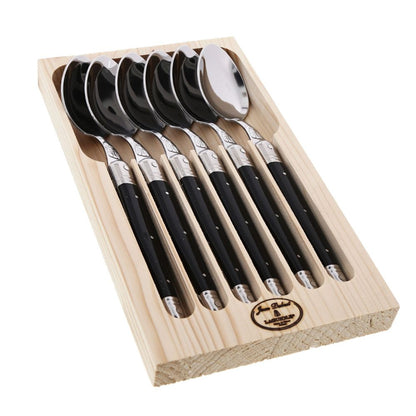 Set 6 Cucharas De Mesa Laguiole Jean Dubost6#Negro