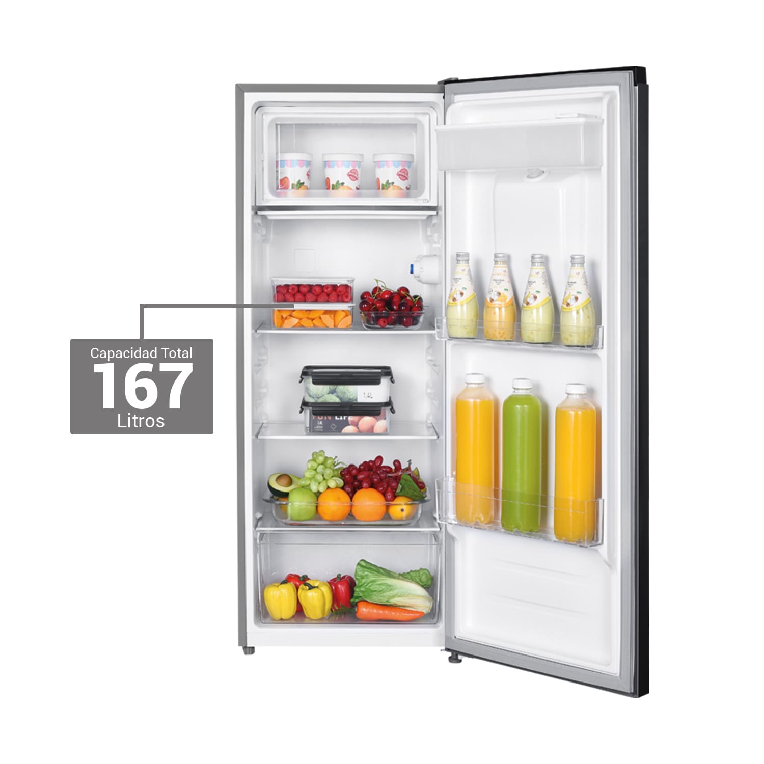 Refrigerador Monopuerta Frio Directo Lrm-178dfnw 167 Lts Libero4#Negro