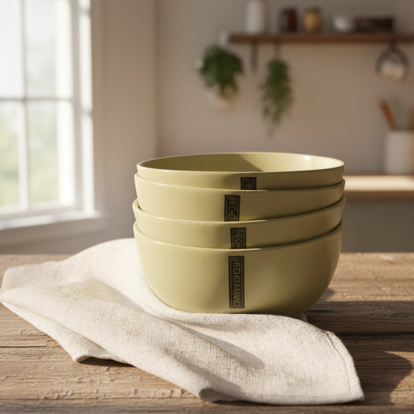 Set 4 Bowls Cerámica Lauca 15 cm Decoexpress2#Arena