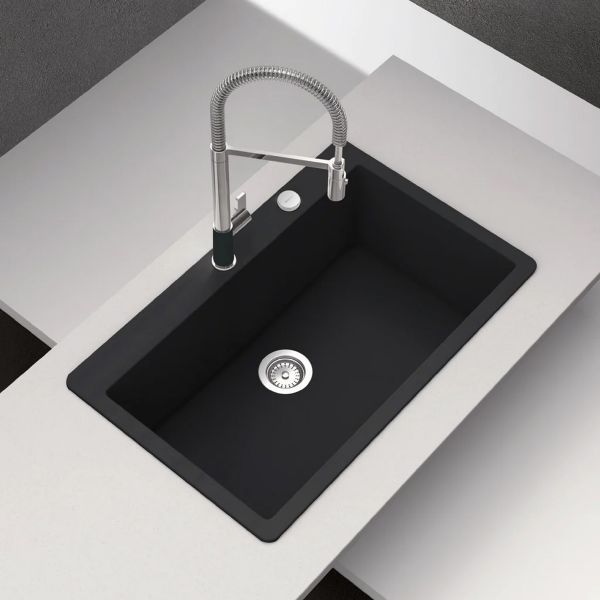 Lavaplatos Bajo/Sobre Cubierta Cuarzo Montano N 100 XL Schock1#Negro