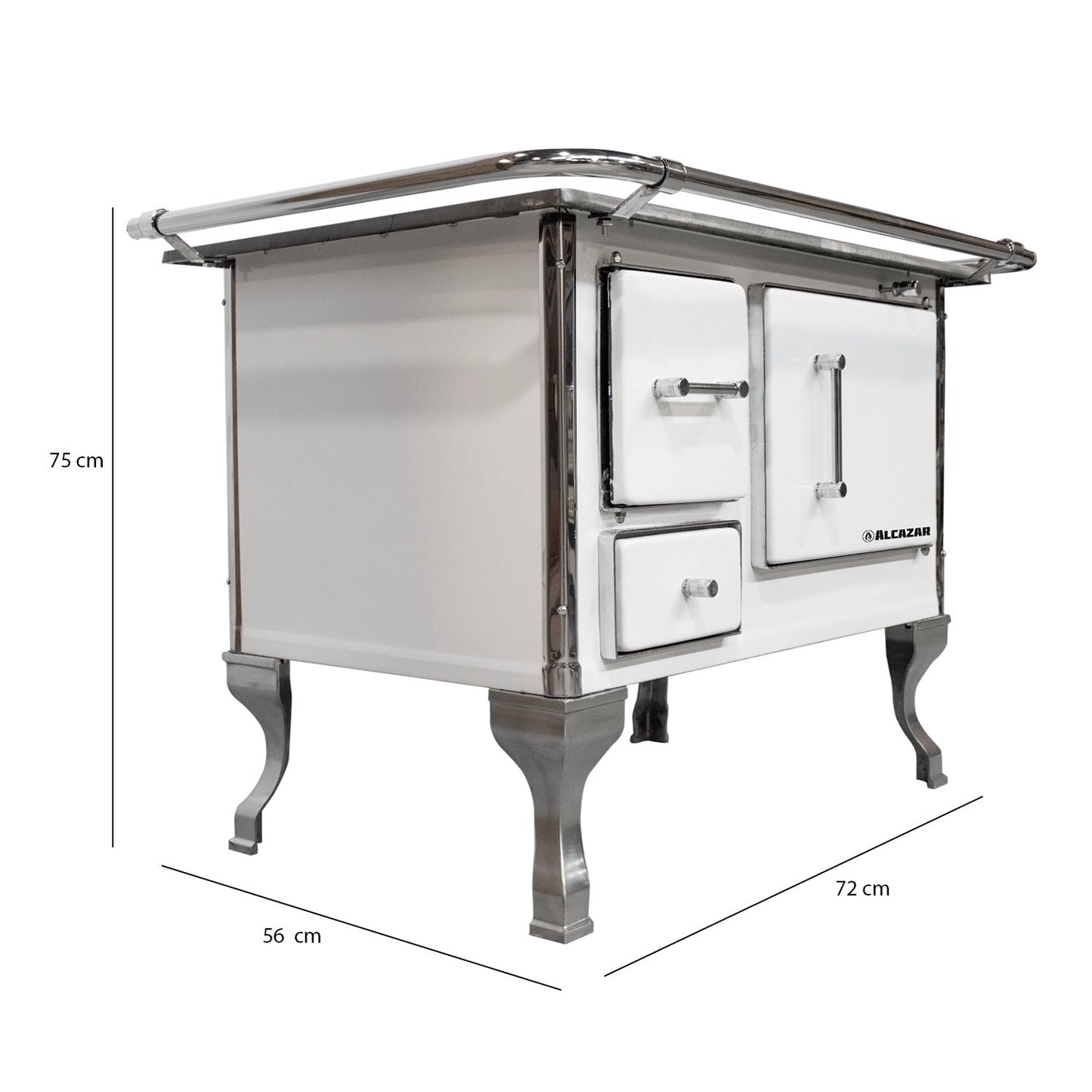 Cocina A Leña Llaima 70 Alcazar4#Blanco