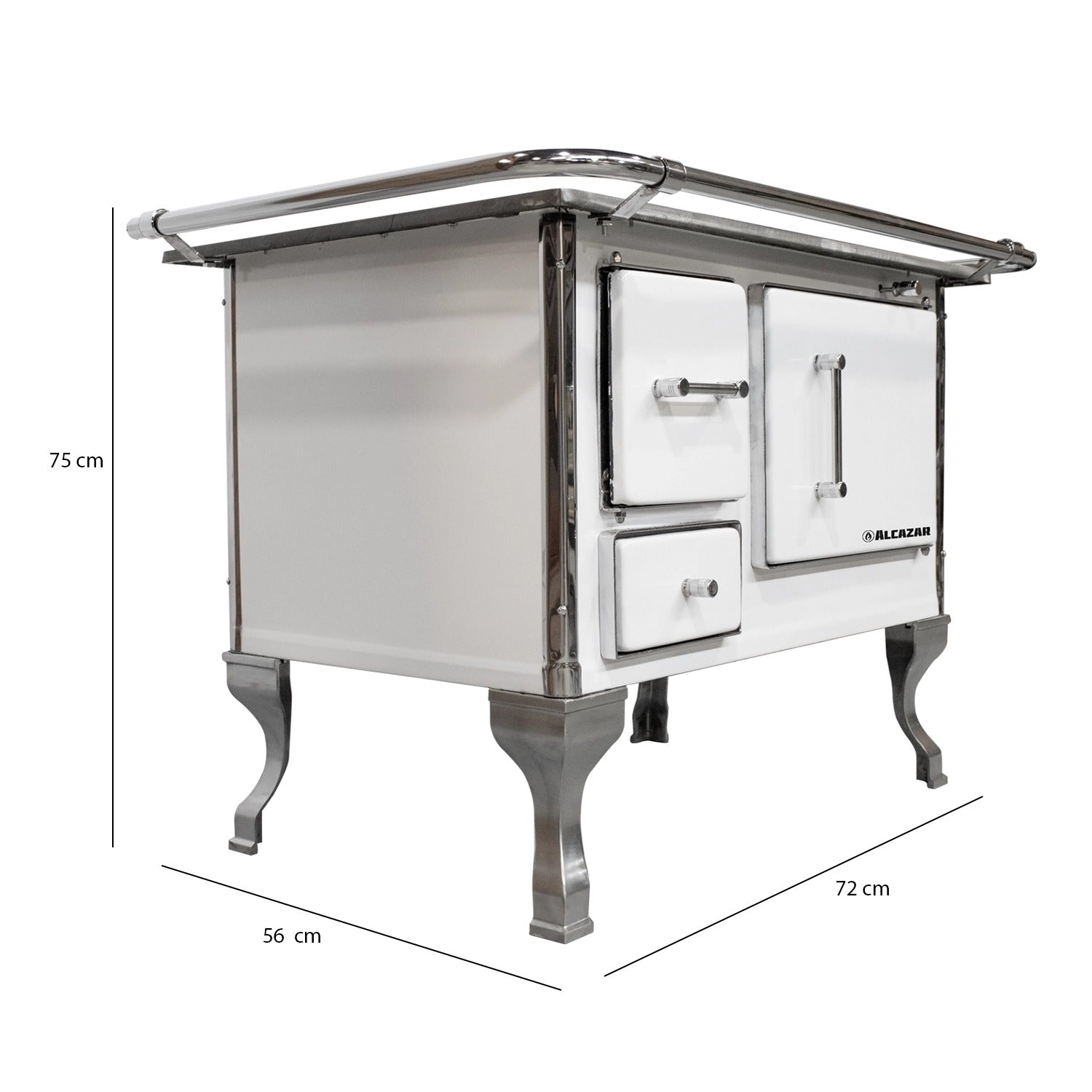 Cocina A Leña Llaima 70 Alcazar4#Blanco