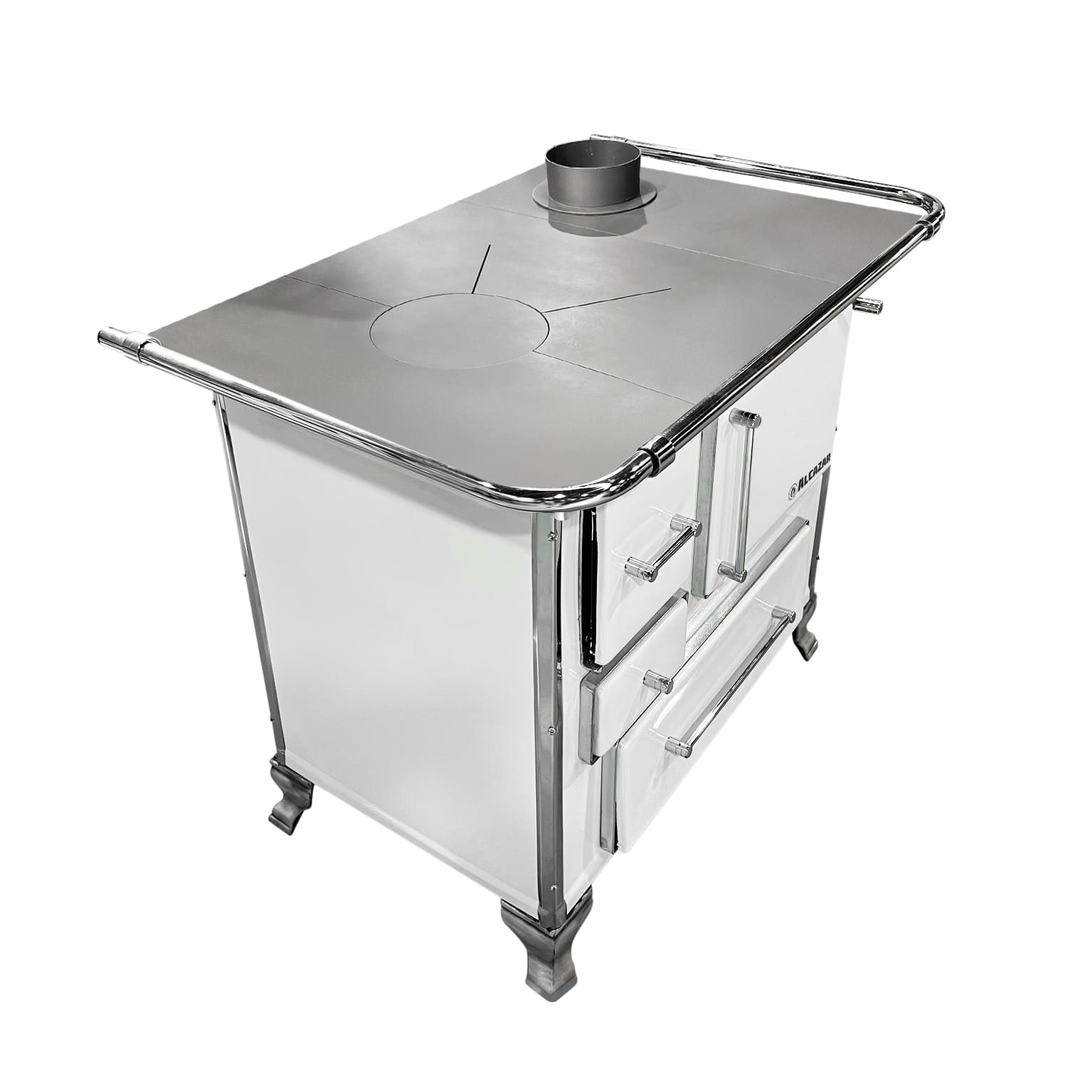 Cocina A Leña Llaima Mueble 90 Alcazar4#Blanco