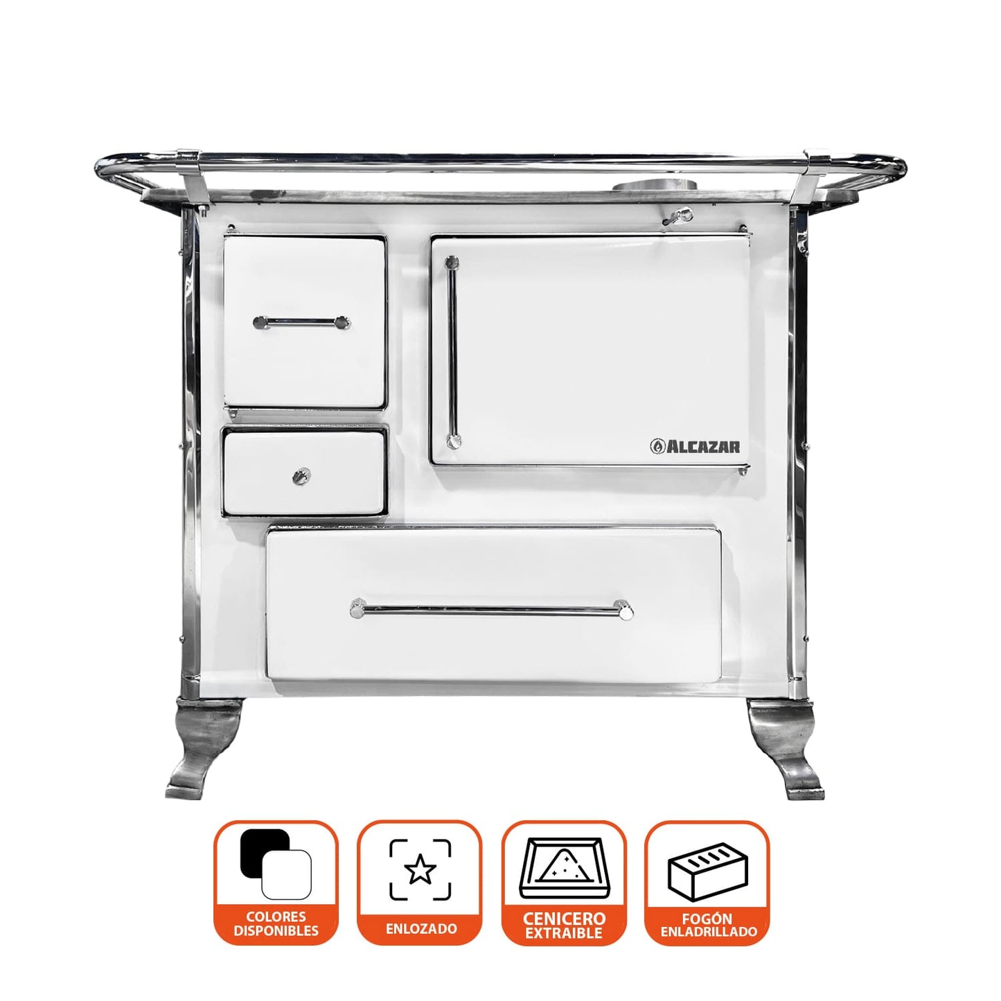 Cocina A Leña Llaima Mueble 90 Alcazar6#Blanco