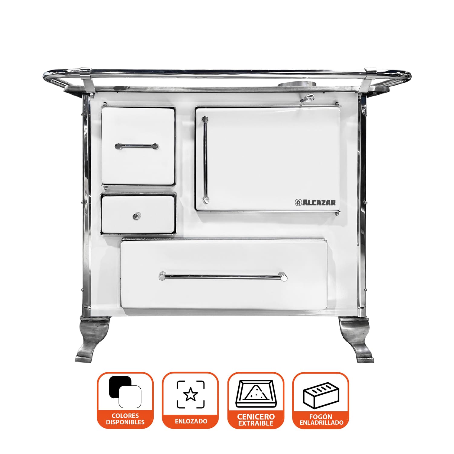 Cocina A Leña Llaima Mueble 90 Alcazar6#Blanco