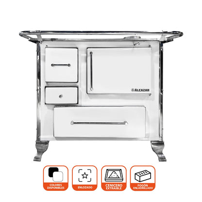 Cocina A Leña Llaima Mueble 90 Alcazar6#Blanco