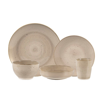 Juego Loza Cerámica 30 pcs Siena 6 personas Simplit7#Beige