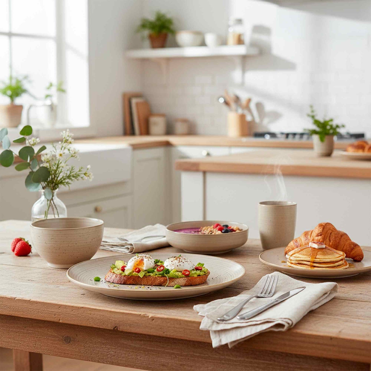 Juego Loza Cerámica 30 pcs Siena 6 personas Simplit4#Beige