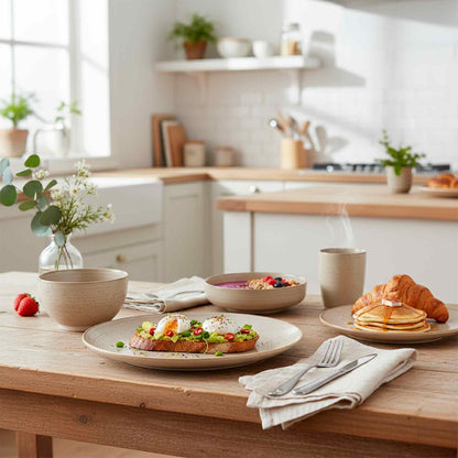 Juego Loza Cerámica 30 pcs Siena 6 personas Simplit4#Beige