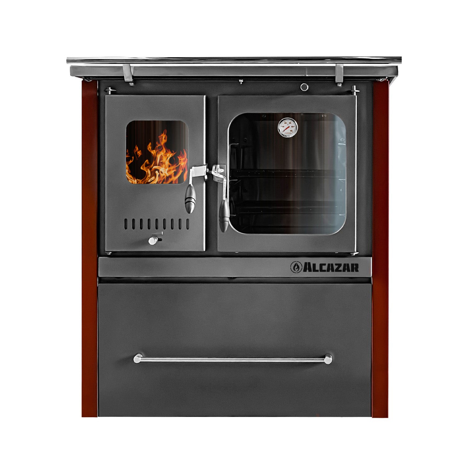 Cocina A Leña Europea M80 Alcazar11#Burdeo