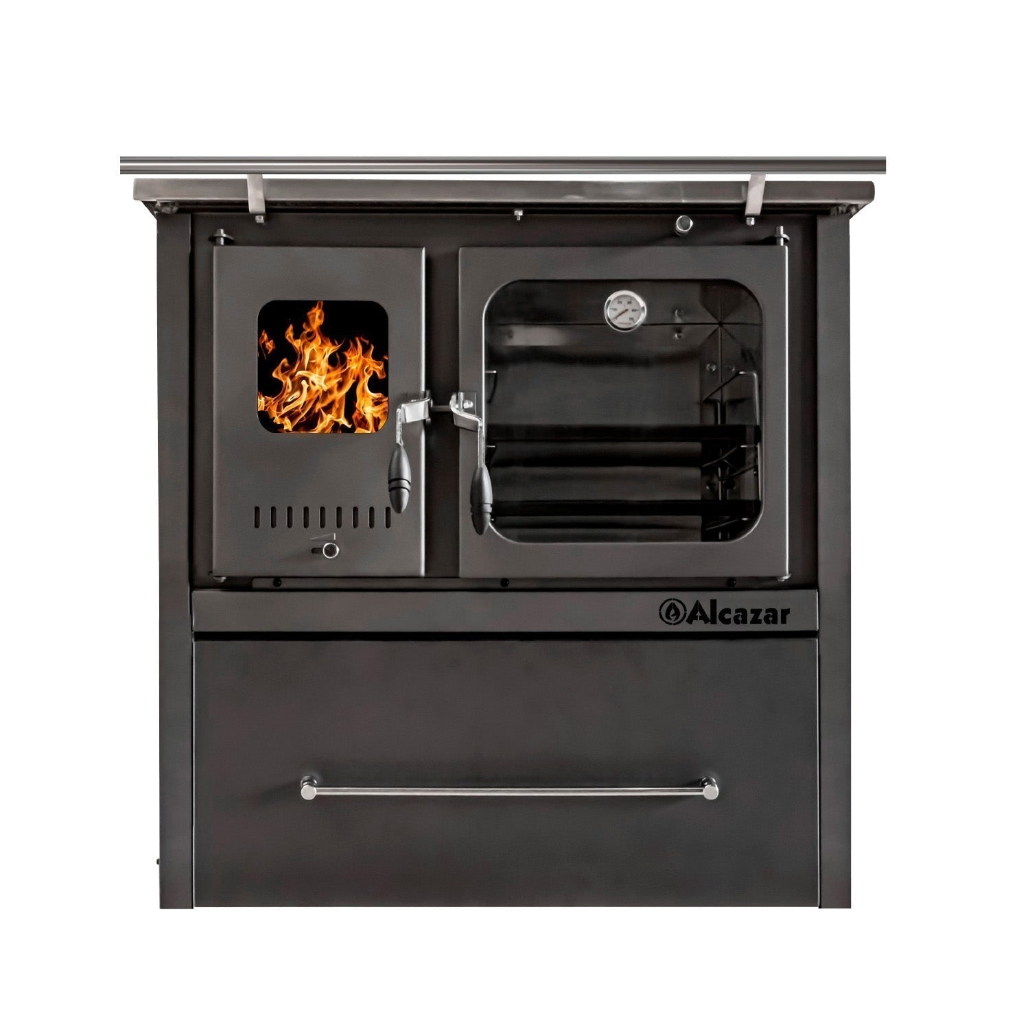 Cocina A Leña Europea M80 Alcazar4#Gris