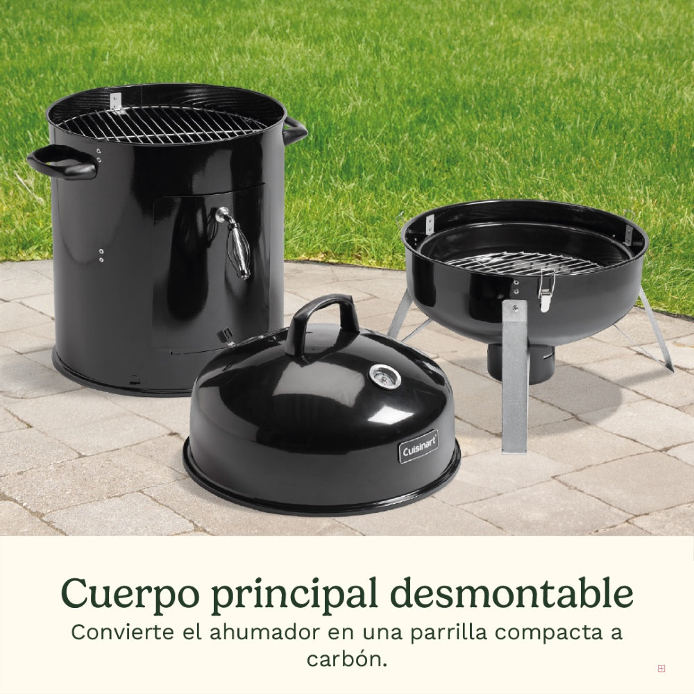 Ahumador De Carbón Vertical 18 Pulgadas Cuisinart7#Negro