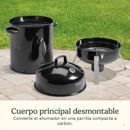 Ahumador De Carbón Vertical 18 Pulgadas Cuisinart7#Negro