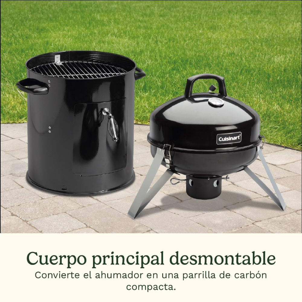 Ahumador De Carbón Vertical 16 Pulgadas Cuisinart6#Negro