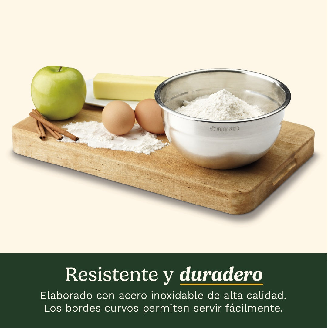 Set 3 Tazones Acero Inoxidable Con Tapa CTG-00-SMB Cuisinart5#Plateado