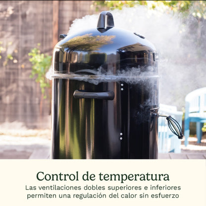 Ahumador De Carbón Vertical 18 Pulgadas Cuisinart8#Negro