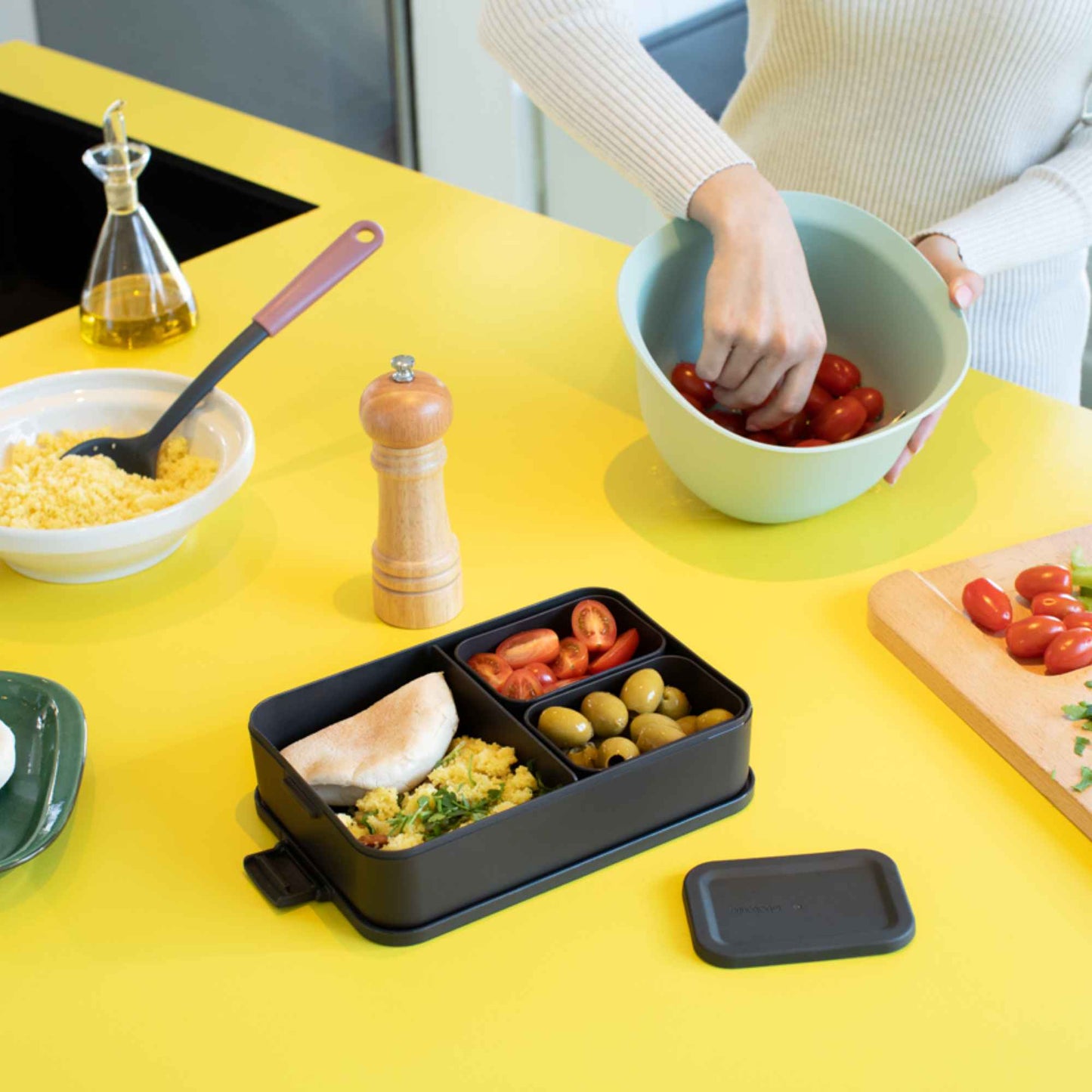 Contenedor Para Almuerzo Make & Take Bento Grande Brabantia10#Negro