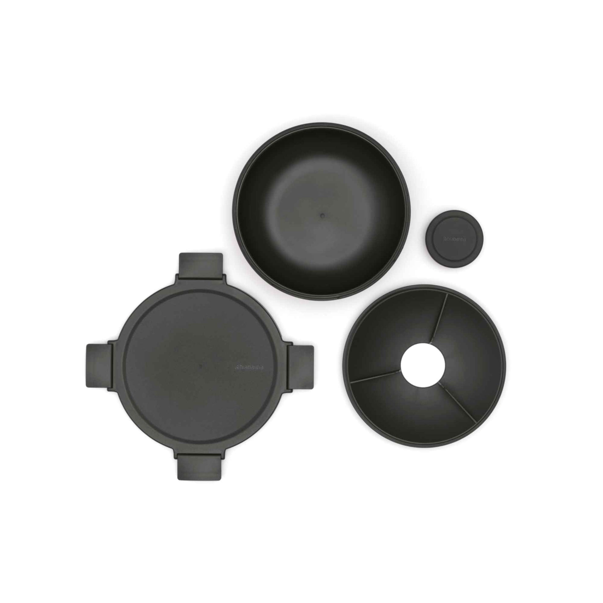 Bowl Plástico Para Ensalada Make & Take 1.3 Lts Brabantia9#Negro