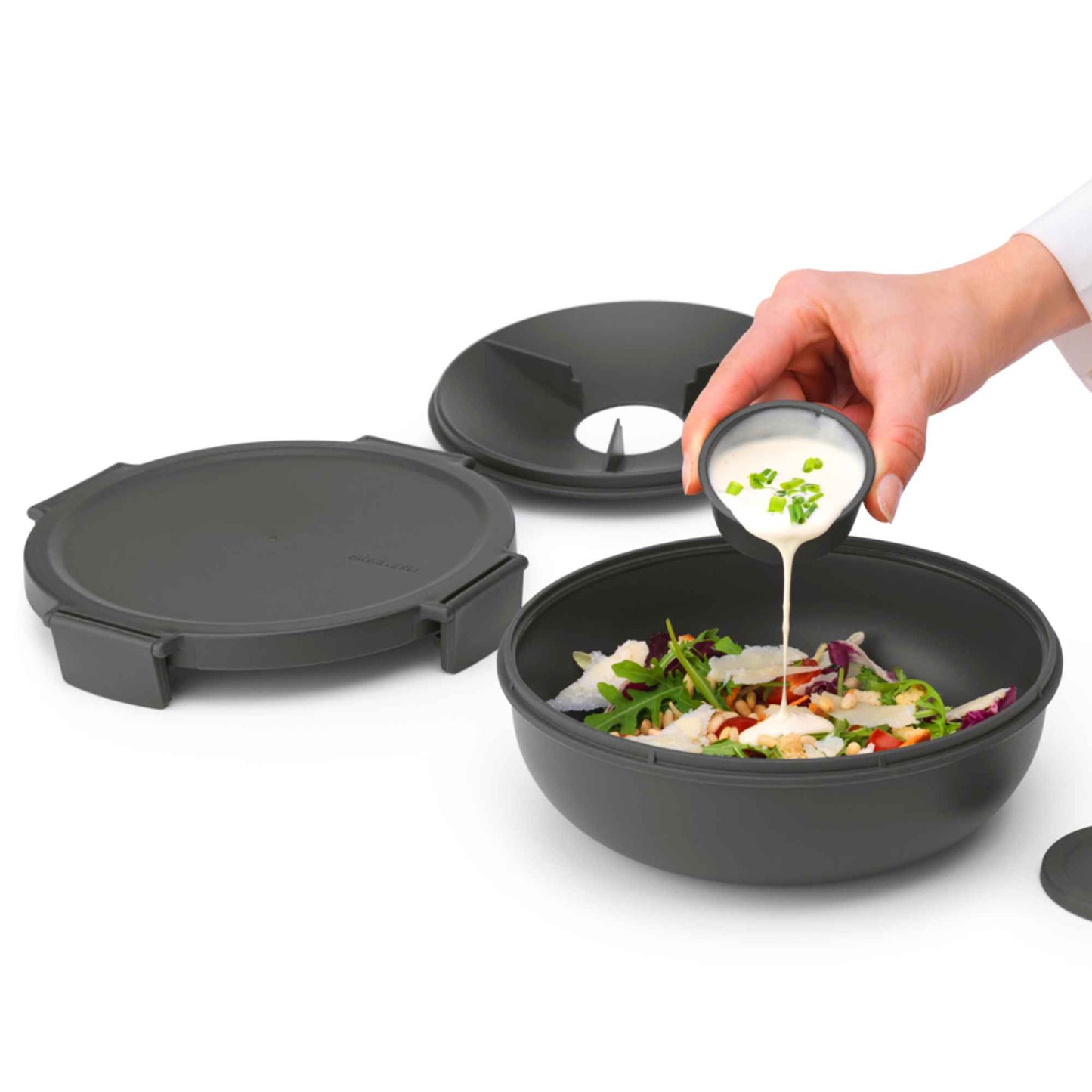 Bowl Plástico Para Ensalada Make & Take 1.3 Lts Brabantia7#Negro