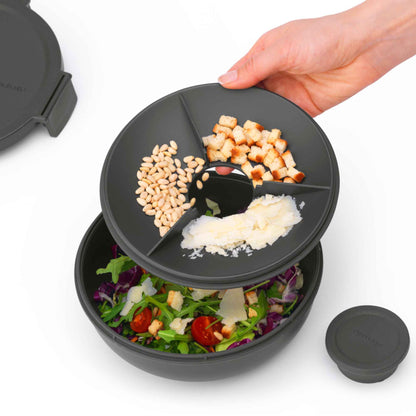 Bowl Plástico Para Ensalada Make & Take 1.3 Lts Brabantia8#Negro