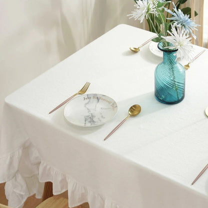 Mantel Rectangular Paula 140 cm x 220 cm Bohemik6#Blanco