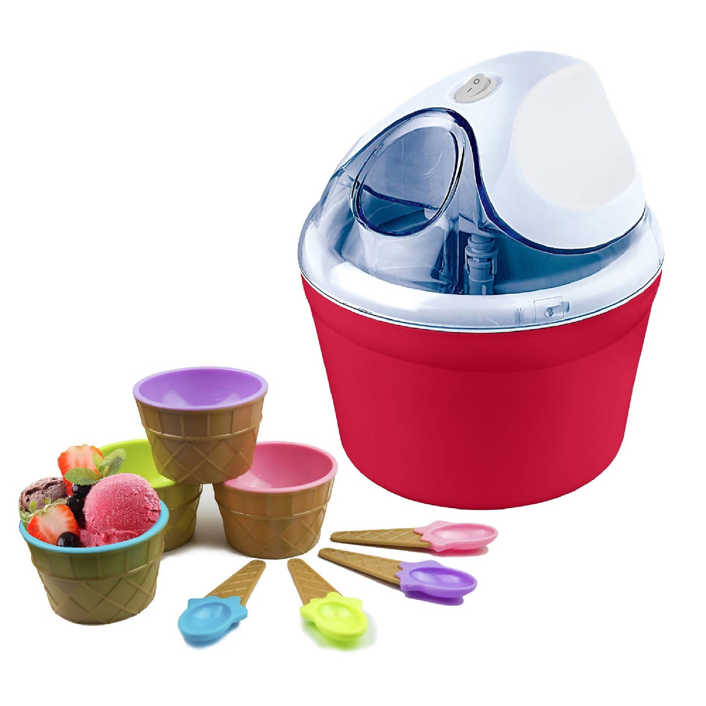 Máquina Helado Ice Cream Maker BICM055R Blanik1#Rojo
