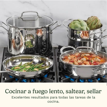Batería De Cocina 11 Pzs Chef´s Classic Cuisinart8#Plateado