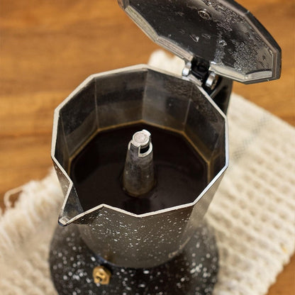 Cafetera Italiana Granito 12 Tazas Simplit3#Negro