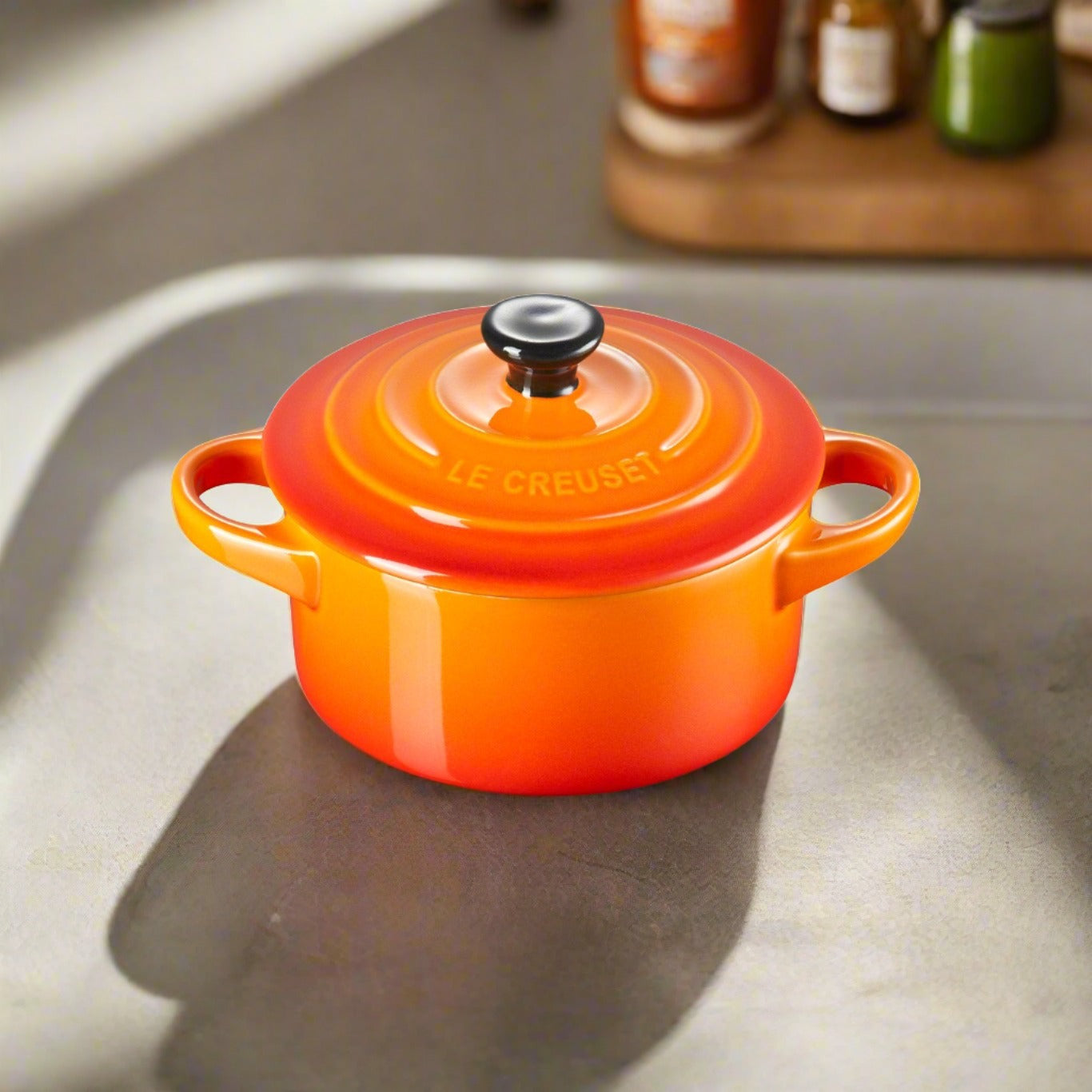 Mini Cocotte Redonda 10 Cm Le Creuset6#Naranjo