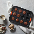 Molde 12 Cupcakes Estrella Le Creuset1#Negro