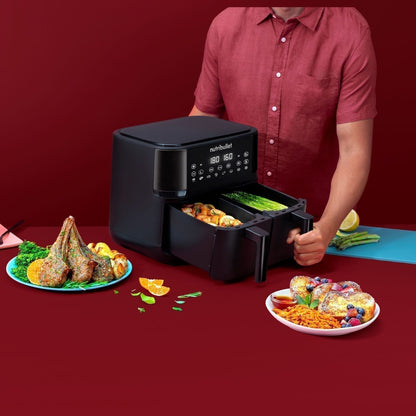 Freidora De Aire Twin Drawer 8 Lts Nutribullet4#Negro