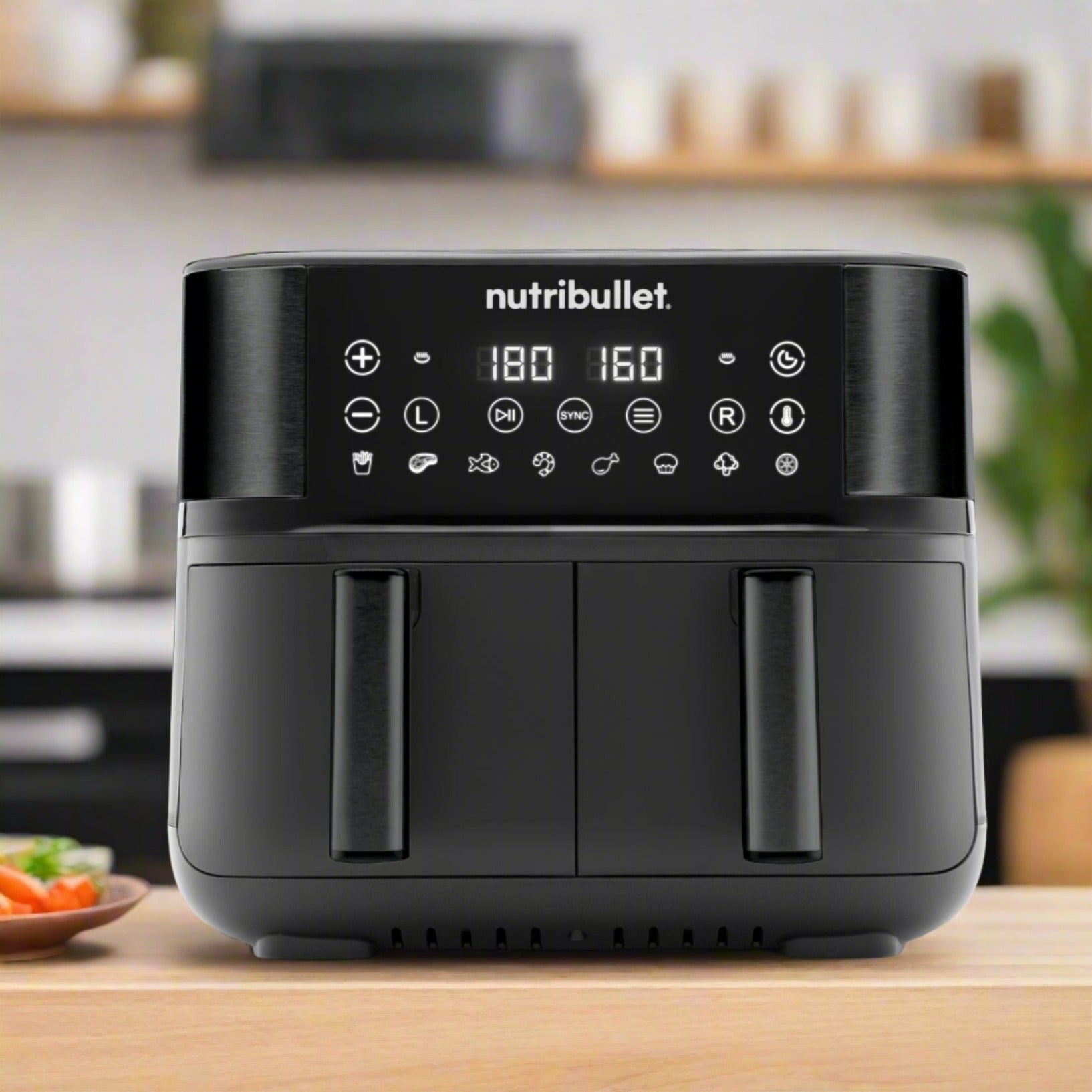 Freidora De Aire Twin Drawer 8 Lts Nutribullet1#Negro