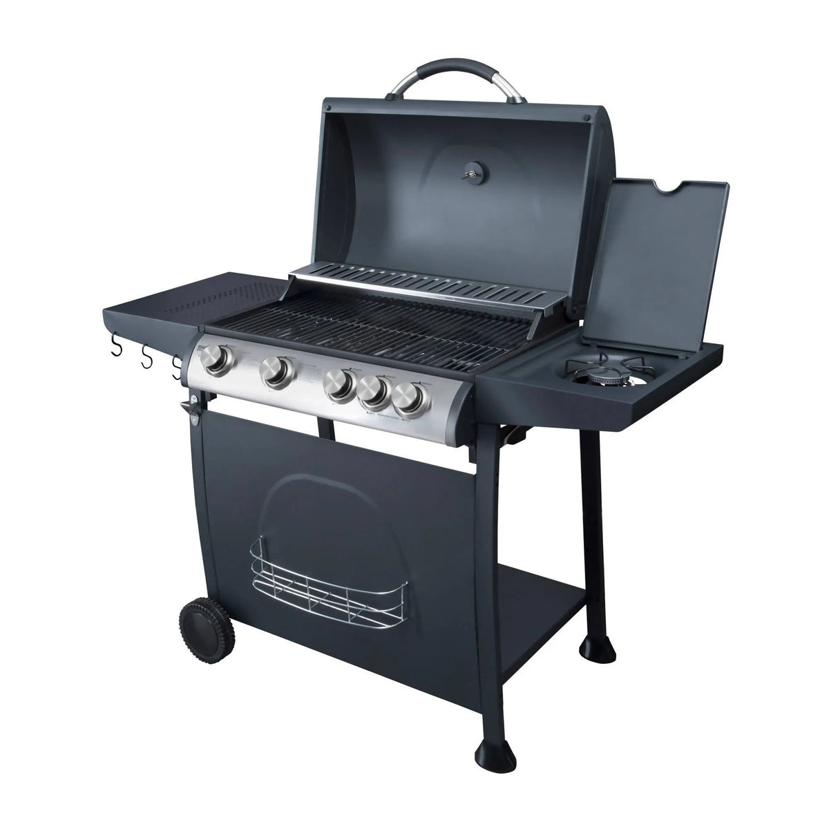 Parrilla Indiana 4 Quemadores + Quemador Lateral BBQ402GCQL BBQ Grill10#Negro