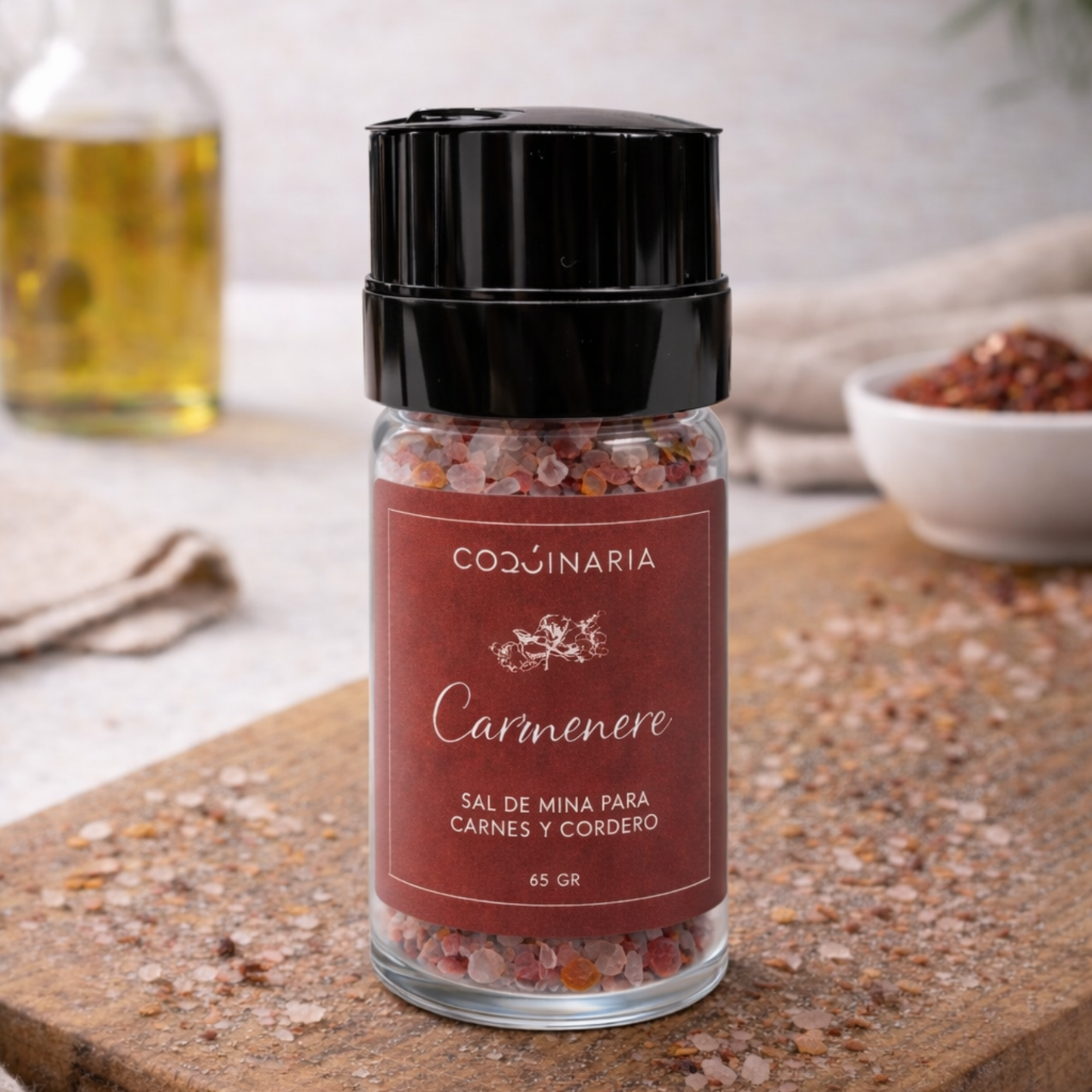 Sal carmenere Molinillo 65gr Coquinaria