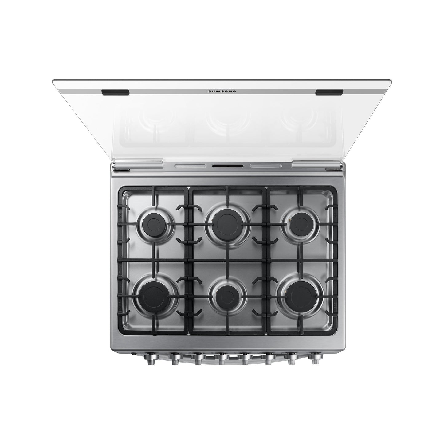 Cocina a Gas 6 Quemadores con Quemador de Triple Potencia5#Acero