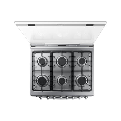 Cocina a Gas 6 Quemadores con Quemador de Triple Potencia5#Acero