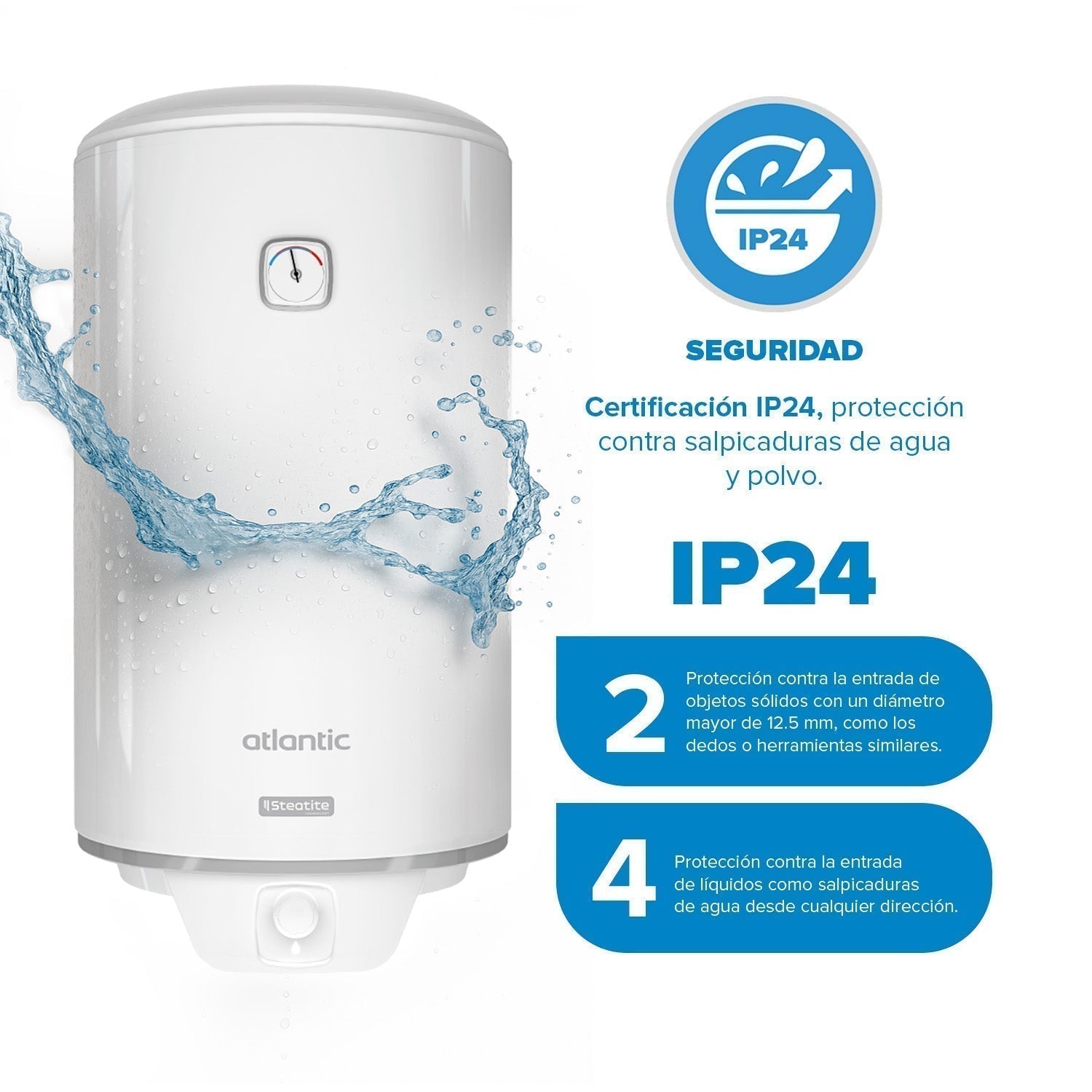 Termo Eléctrico Steatite 100 Lts Atlantic5#Blanco