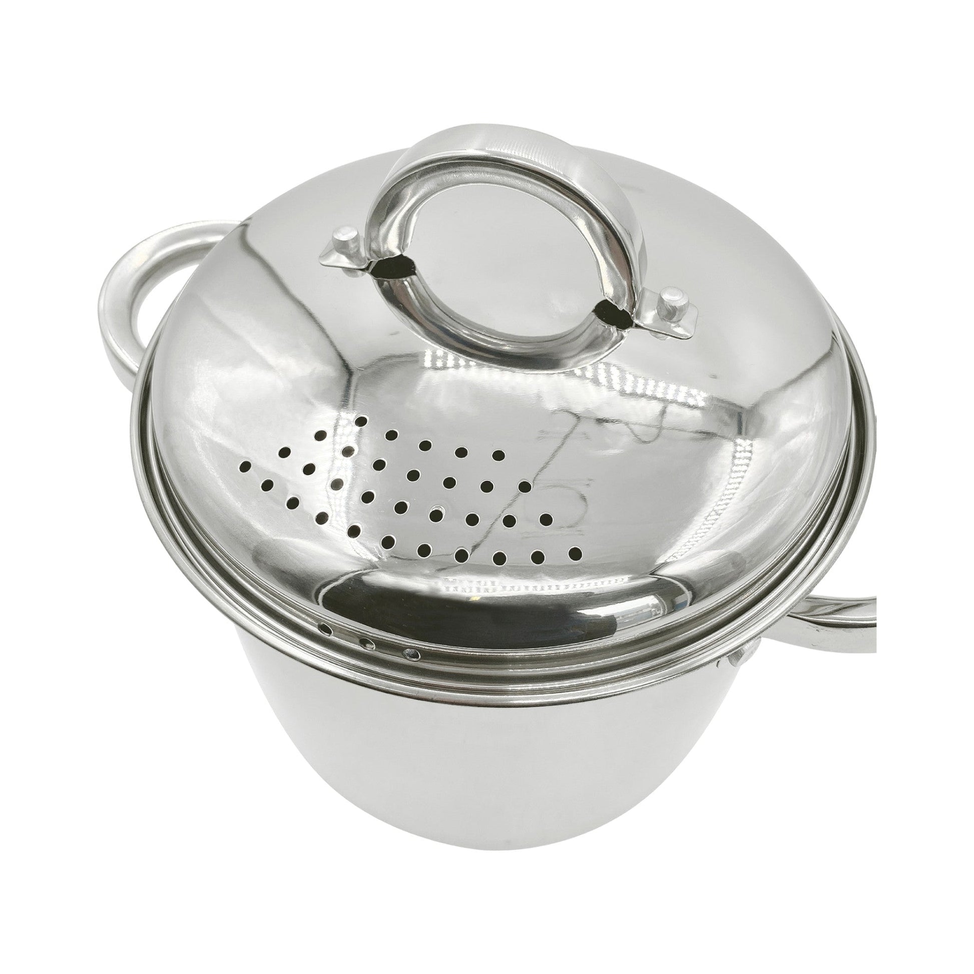 Olla Para Pasta + Colador + Vaporera Acero Sangerfield 4,7 Lts Oster3#Plateado