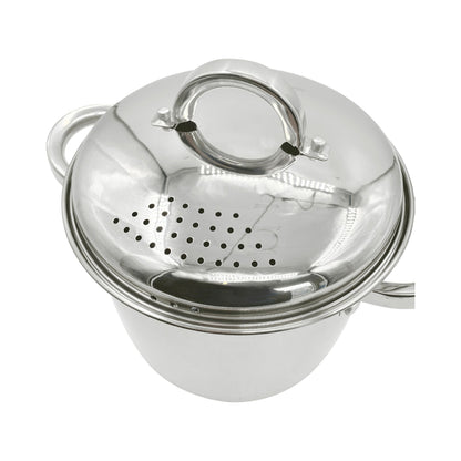 Olla Para Pasta + Colador + Vaporera Acero Sangerfield 4,7 Lts Oster3#Plateado